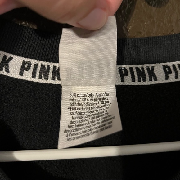 Black Tunic Style Victoria’s Secret Pink Sweater with White Dog, Size Small - Picture 5 of 7